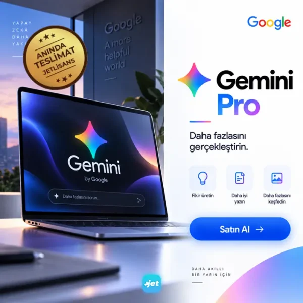 Google AI Pro Gemini Pro satın al – aile daveti ile 1, 3, 6 aylık üyelik
